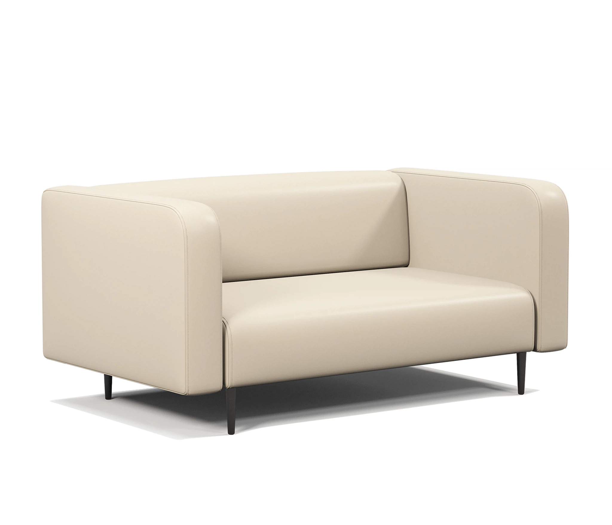 Изображение товара Диван офисный Акцент из экокожи бежевый классический дизайн