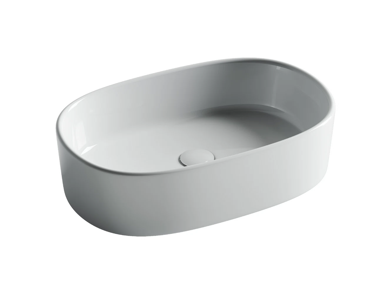Изображение товара Накладная овальная раковина из фарфора 561x359x149 белая Ceramica Nova Element
