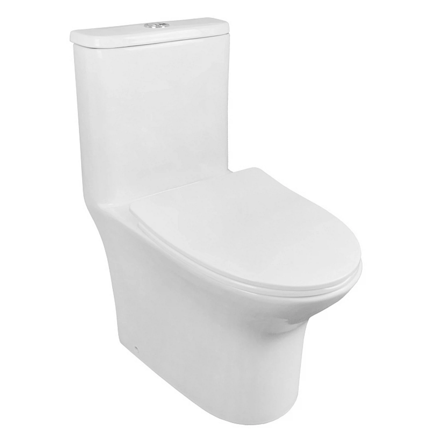 Изображение товара Унитаз напольный с бачком моноблок безободковый микролифт Azario Sente AZ-8614