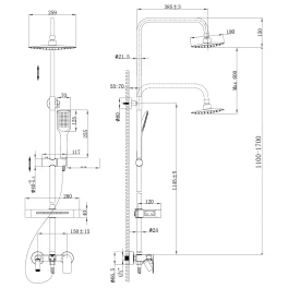 Душевой комплект со смесителем Lemark Tropic LM7002C