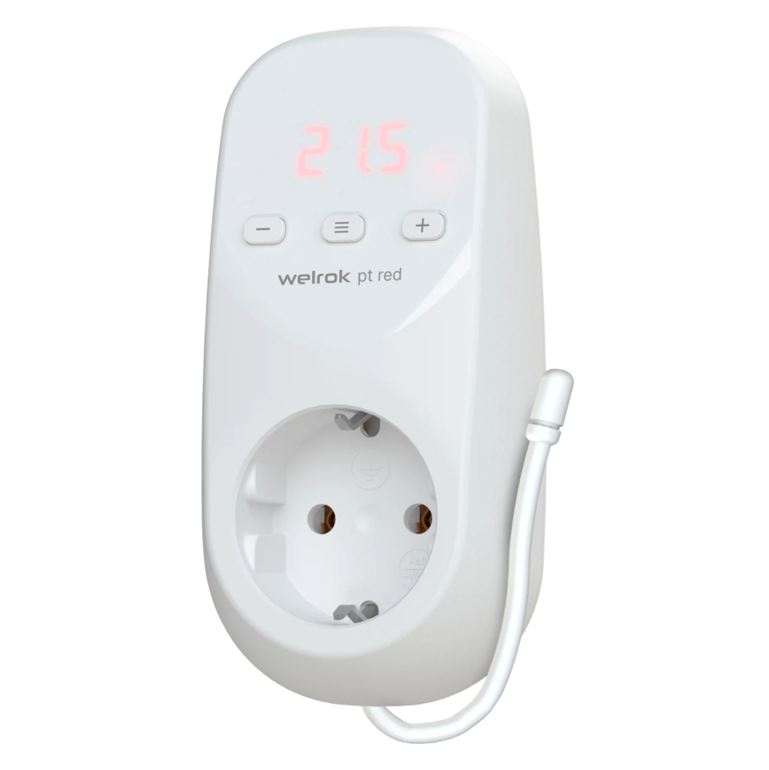 Изображение товара Терморегулятор Welrok pt 2m red эл. для обогревателя 16 А, 3000 ВА, 0…30 °С