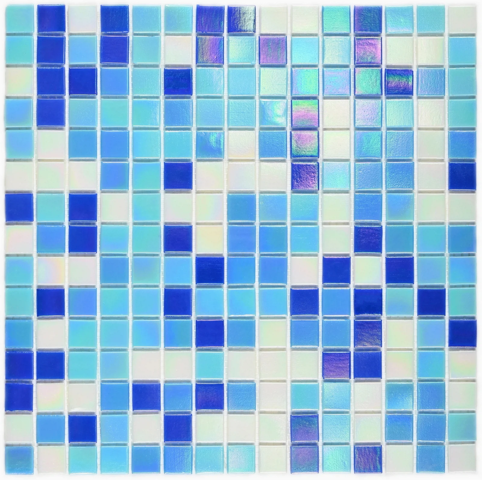 Изображение товара Стеклянная мозаика Cosmo 2х2 для стен, голубой цвет, Испания