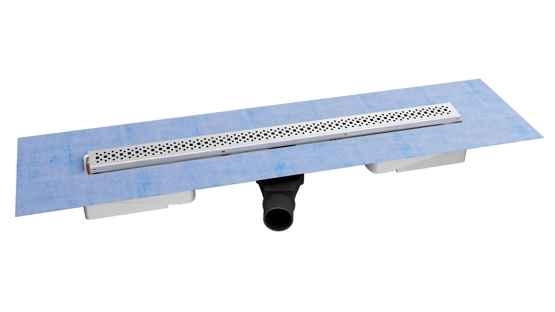 Изображение товара Душевой лоток BERGES C1 Brise 600, матовый хром, S-сифон D50 H60 боковой