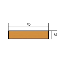 Рейка строганая профилированная, сорт АВ, хвоя, 15х70х3000 мм