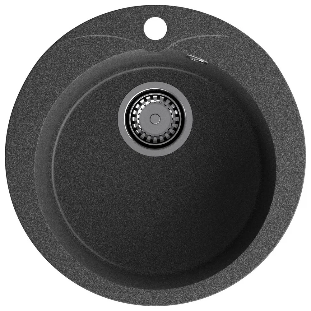 Изображение товара Кухонная мойка GranFest RONDO 480, графит, искусственный мрамор