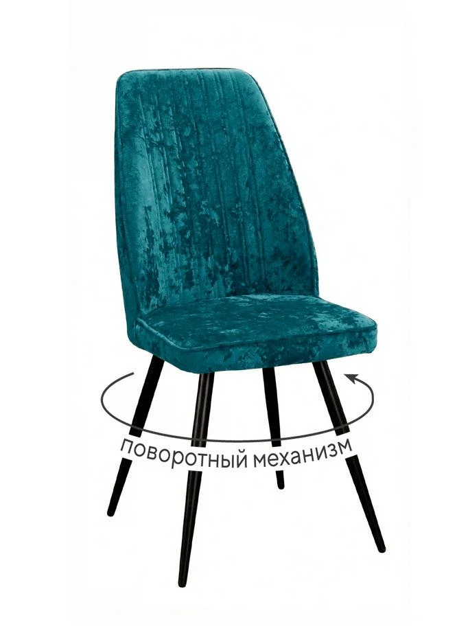 Изображение товара Стул DikLine 327 поворотный M19 бирюза, ножки черные