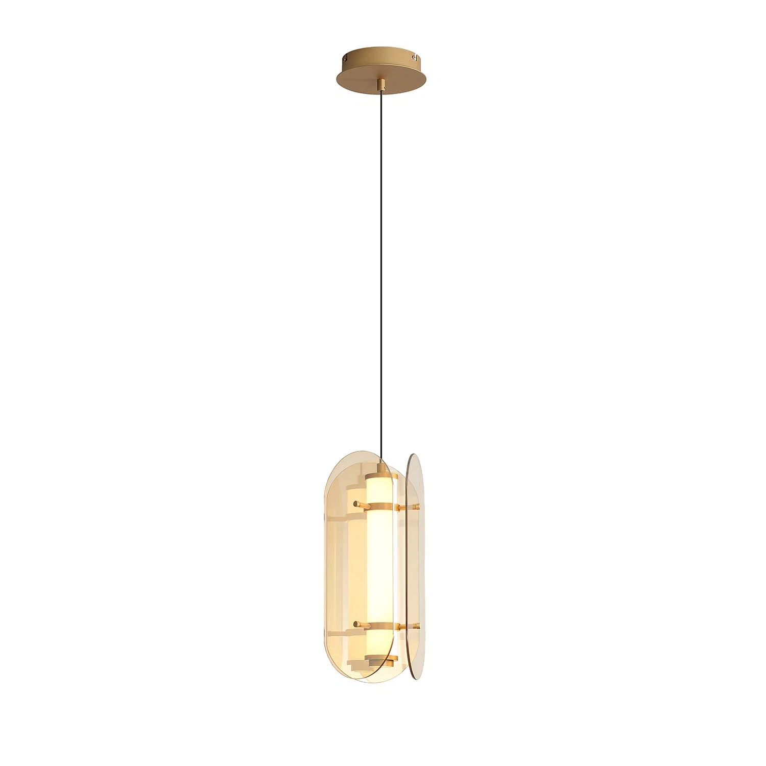 Изображение товара Подвесной светильник Favourite Fada 4624-2P с LED, латунь, стекло