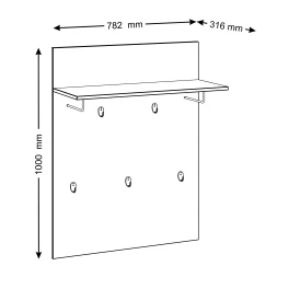 Вешалка 78х100 сонома СИРИУС
