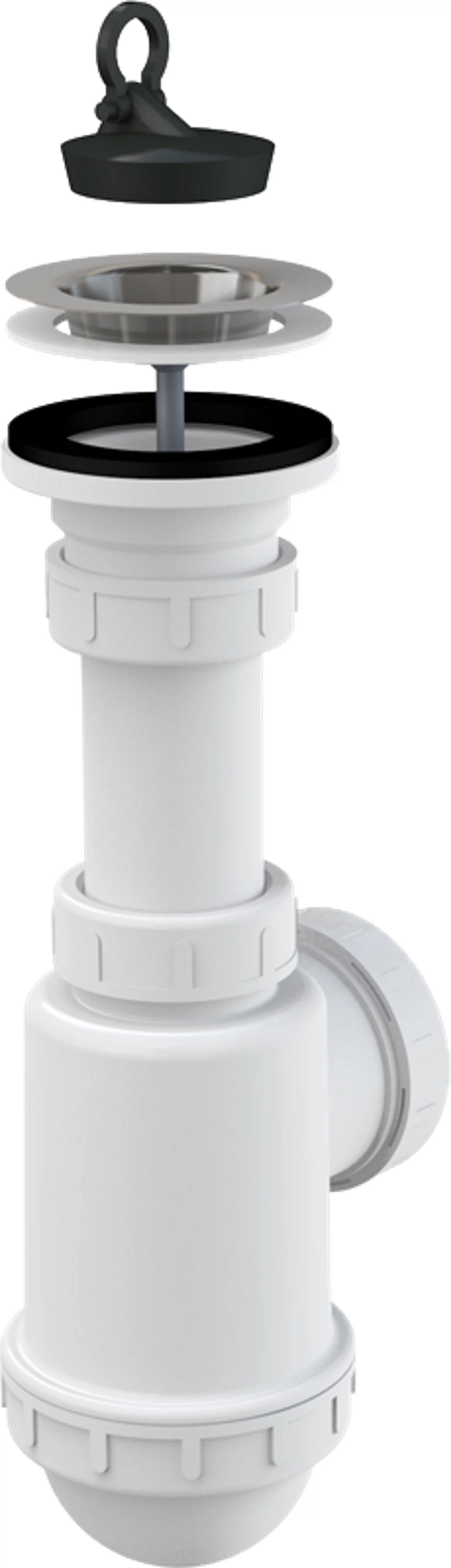 Изображение товара Сифон для мойки Alcadrain DN70 из нержавеющей стали и полипропилена 40/50 мм