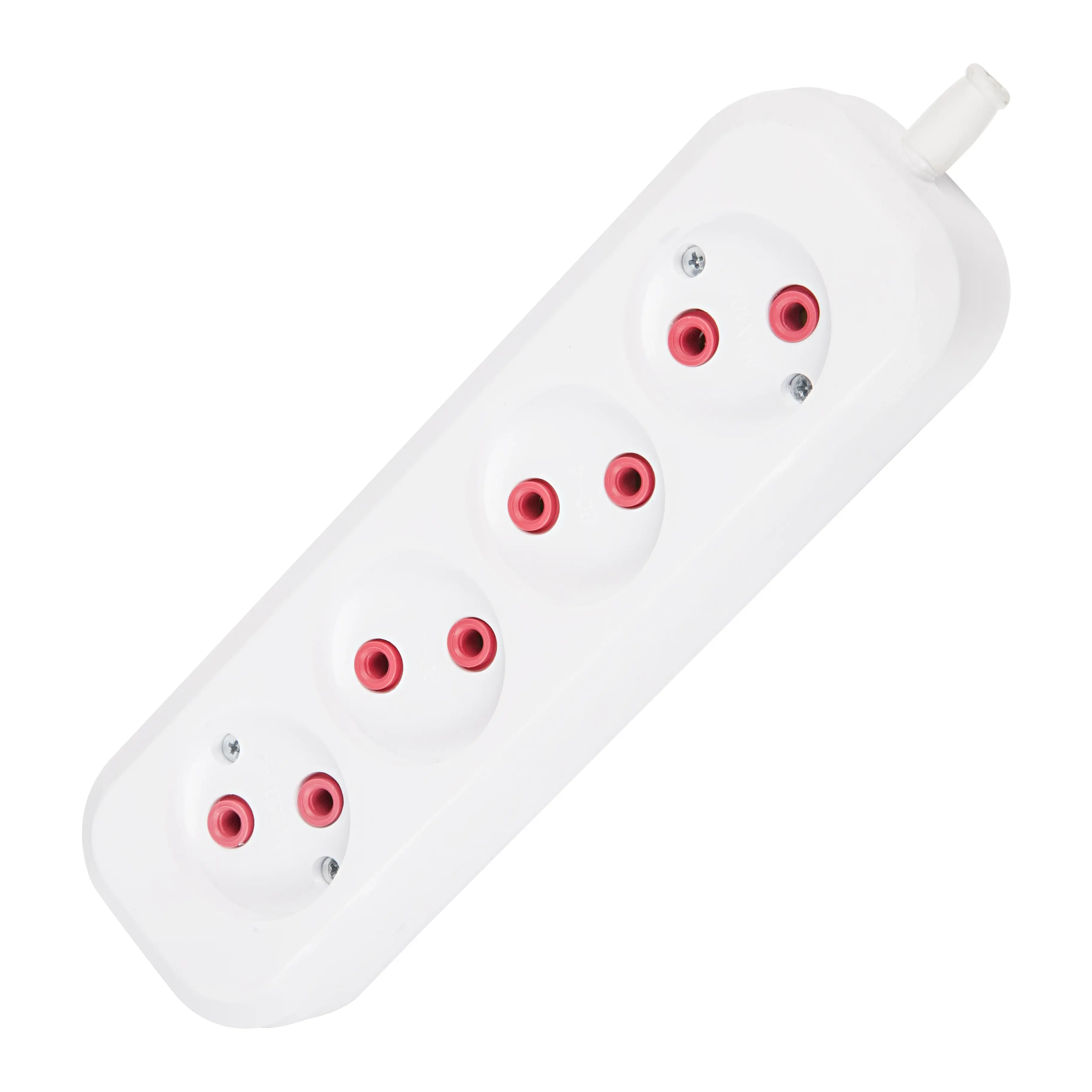 Изображение товара Колодка пластиковая PROconnect 4 поста белая для электропроводки