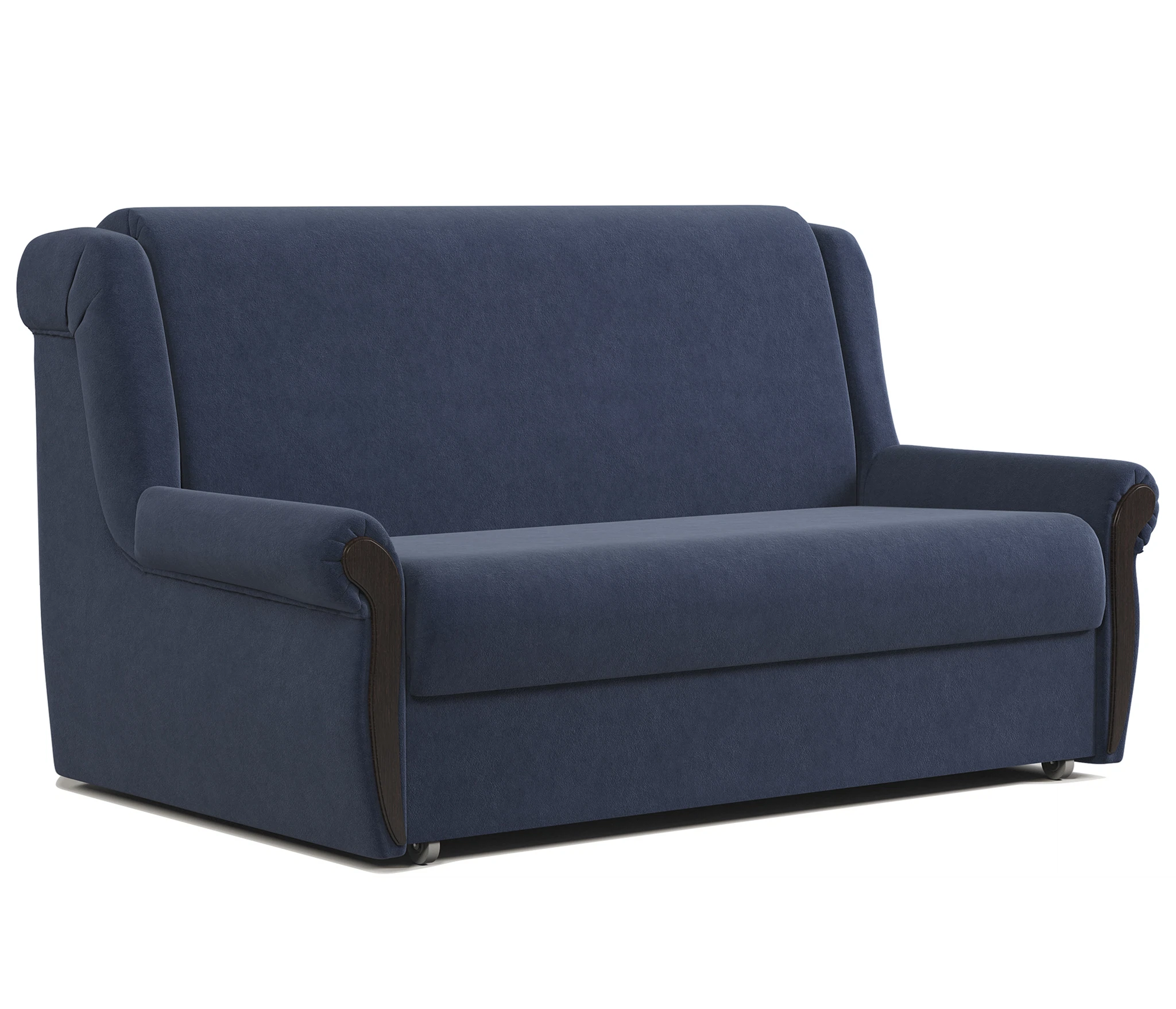 Изображение товара Диван-кровать Аккорд М велюр Ультра миднайт 1700 мм с бельевым ящиком