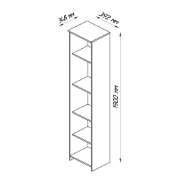 СИРИУС стеллаж 39х190 венге