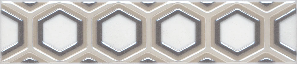 Изображение товара Бордюр Гран Пале глянцевый 25x5,4x0,8 керамический для стен белый Россия