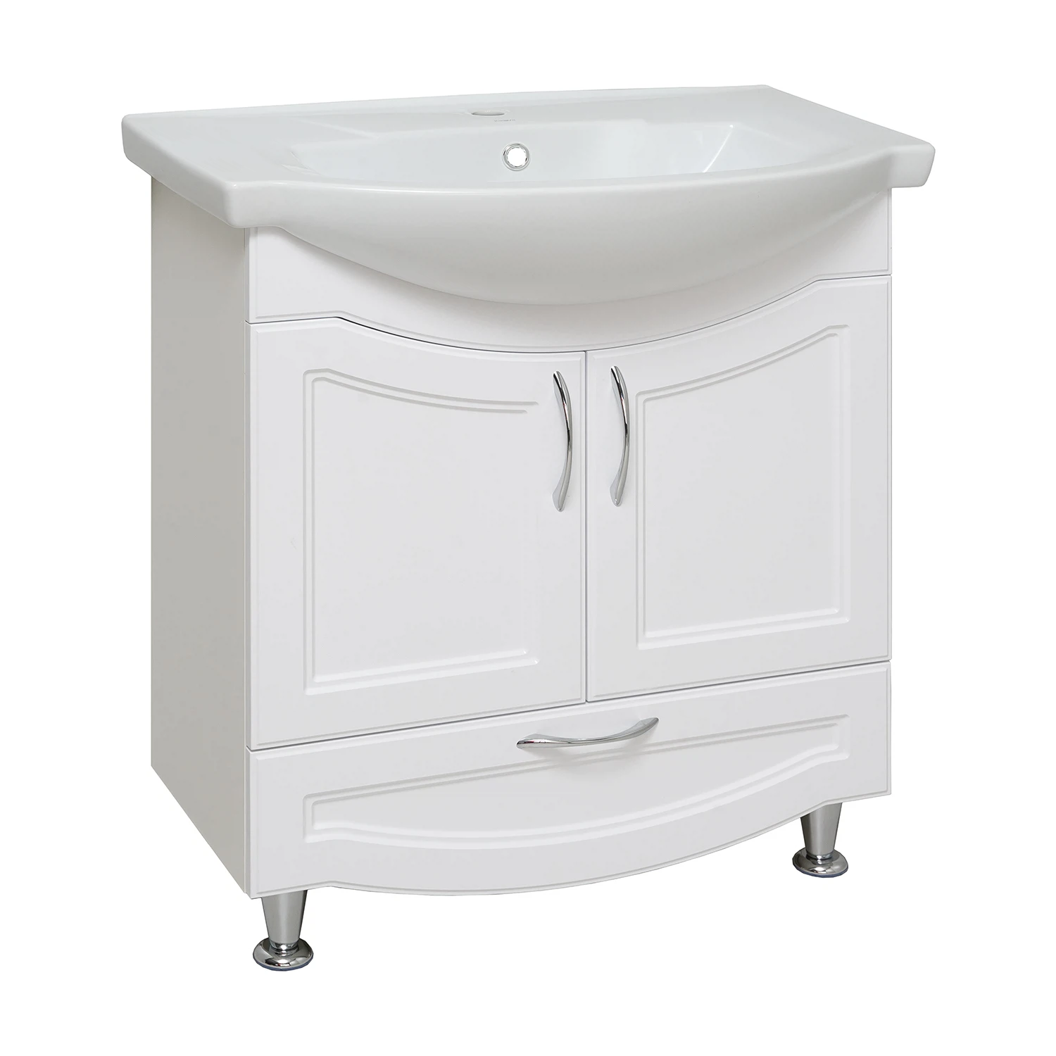 Изображение товара Тумба под раковину для ванной комнаты Runo Неаполь белая 684х314х800 мм