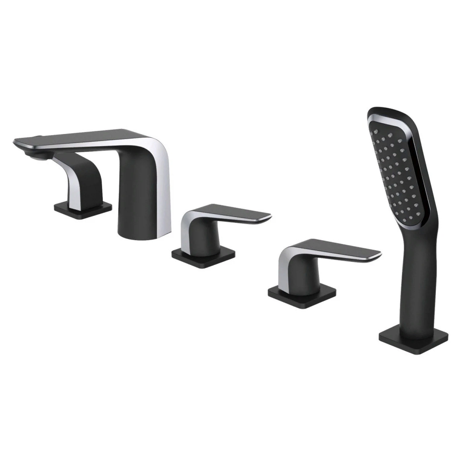 Изображение товара Смеситель на борт ванны Rose R1312H, черный