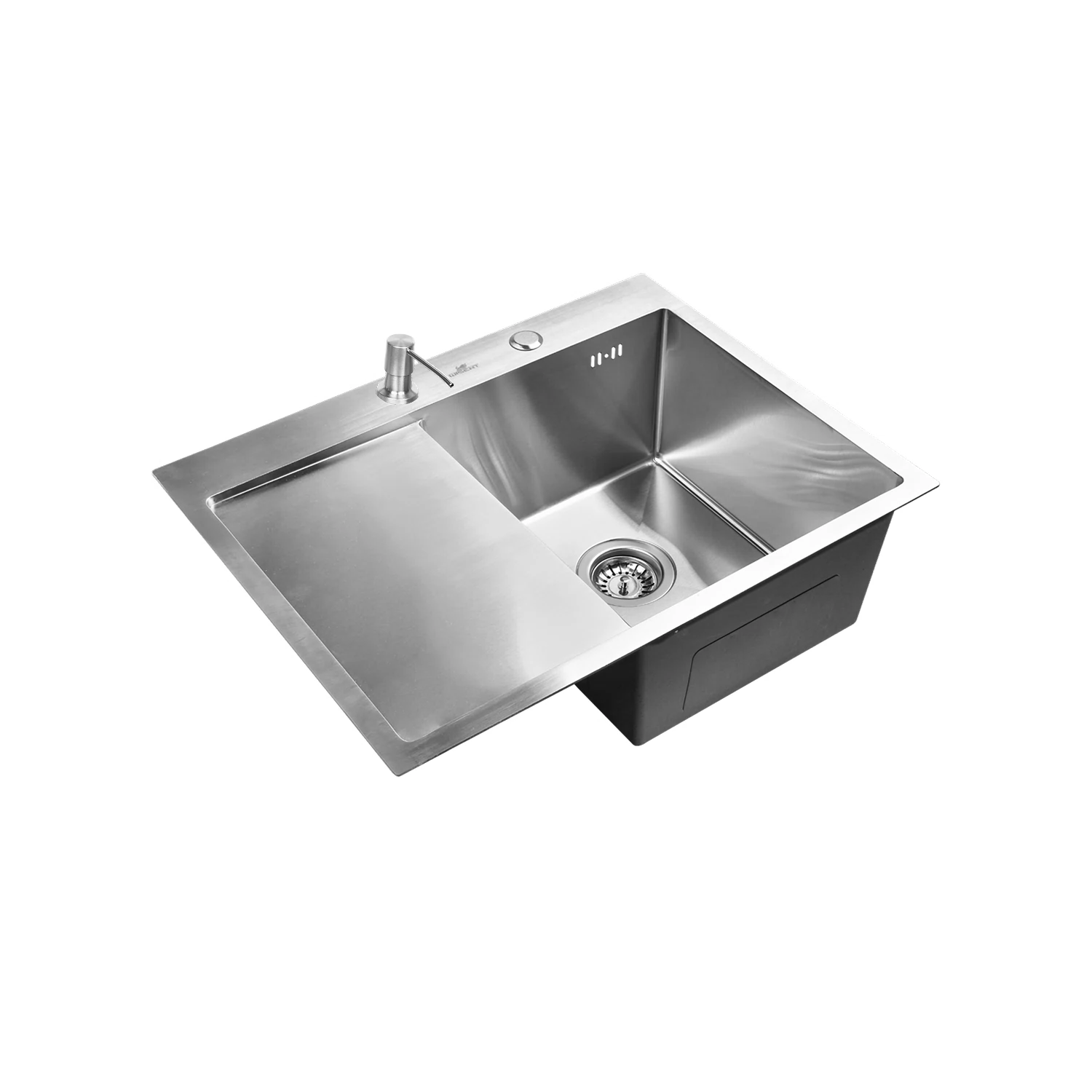 Изображение товара Кухонная мойка нержавеющая WISENT WS37851-R с левым крылом 78x51 см