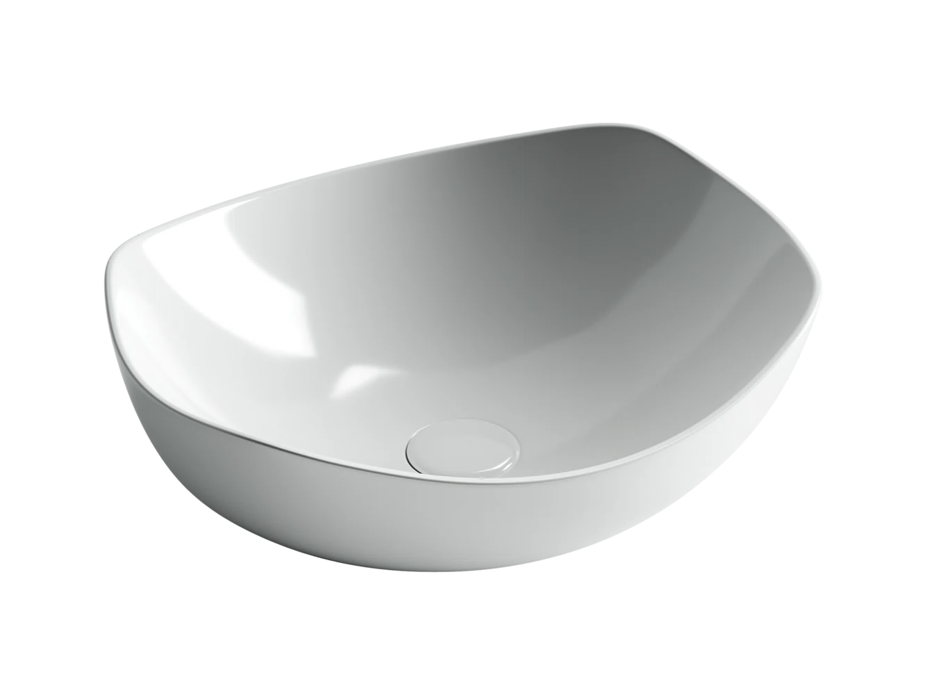 Изображение товара Умывальник чаша накладная овальная Element 420x385x145мм Ceramica Nova