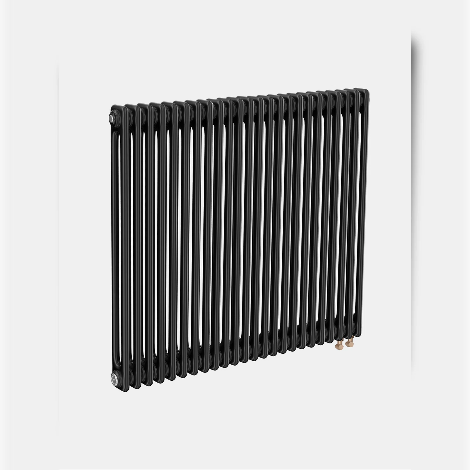 Изображение товара Трубчатый радиатор ТЕПЛОФОРТ двухтрубный ТР2057-24, сталь, 24 секции, черный матовый, для квартиры 