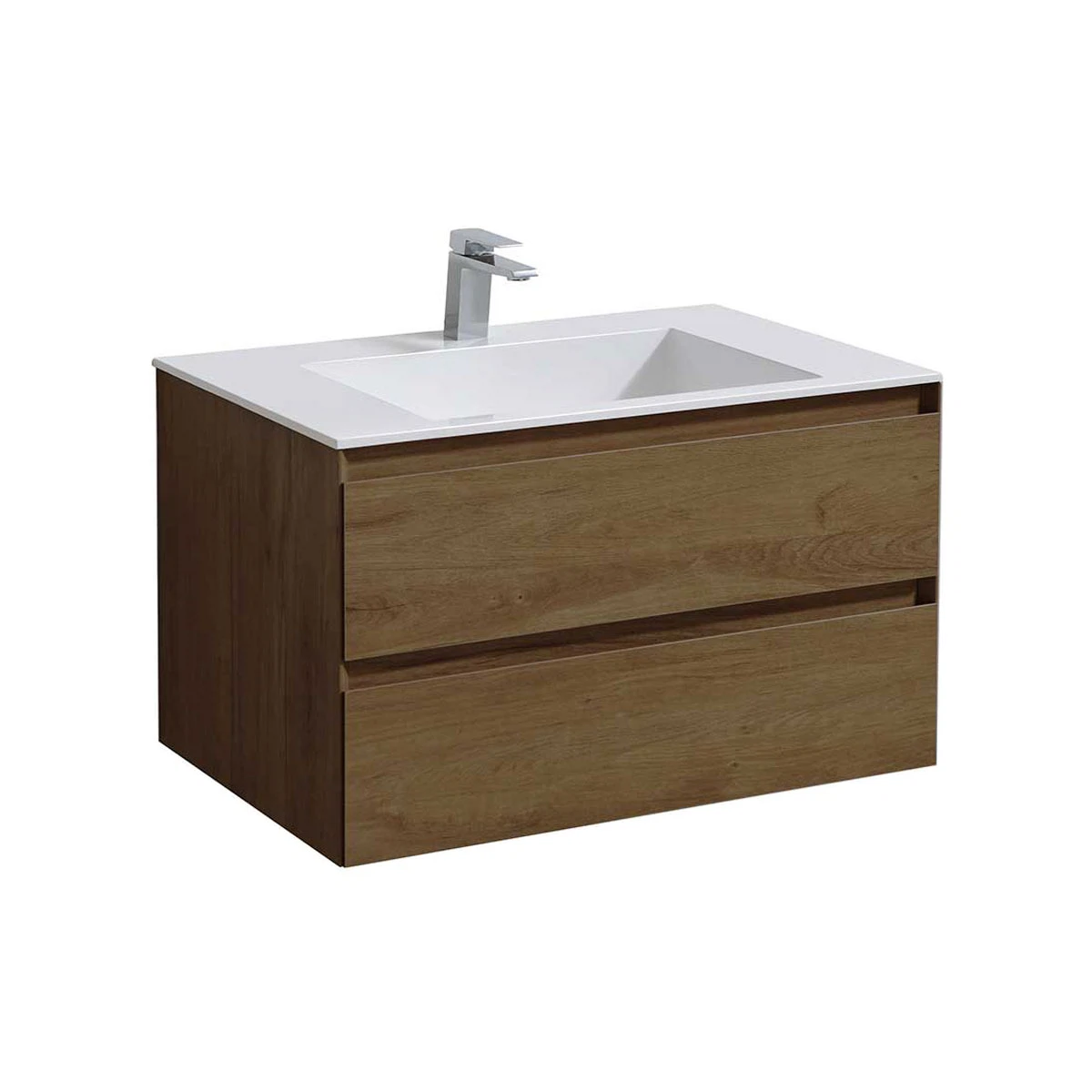 Изображение товара Подвесная тумба под раковину Luka 800 с ящиками soft-close T.Oak Vincea