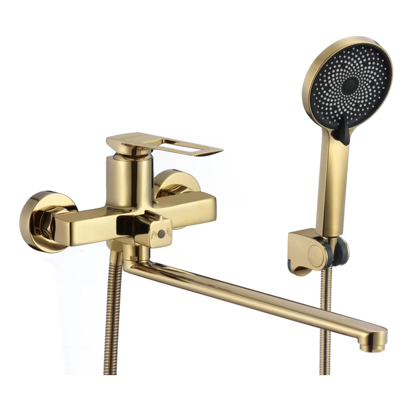 Изображение товара Savol S-009024B Смеситель с душем, золото, 33.7 см излив, 5 лет