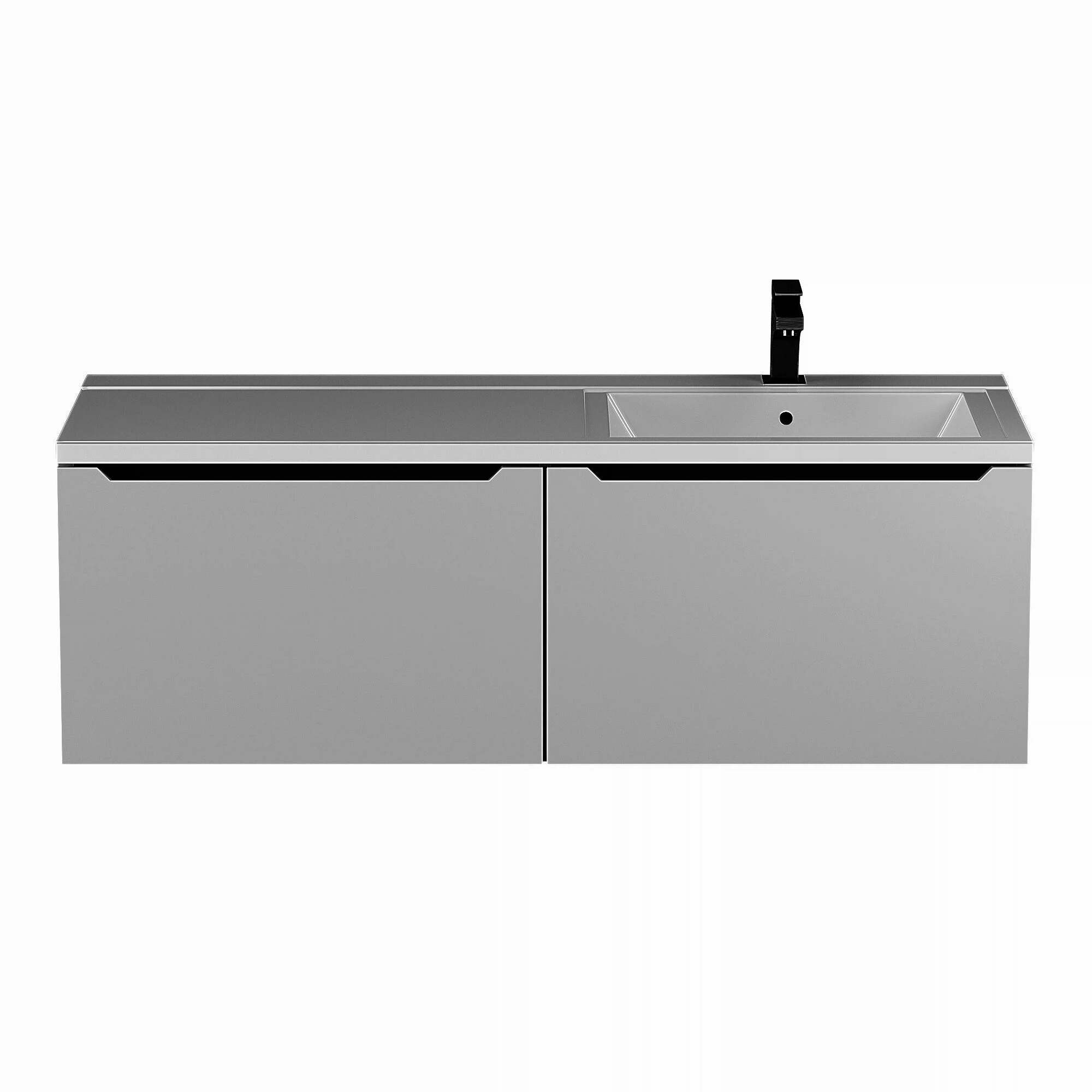 Изображение товара Подвесная тумба под раковину Uperwood Tanos 120 см, белая/графит