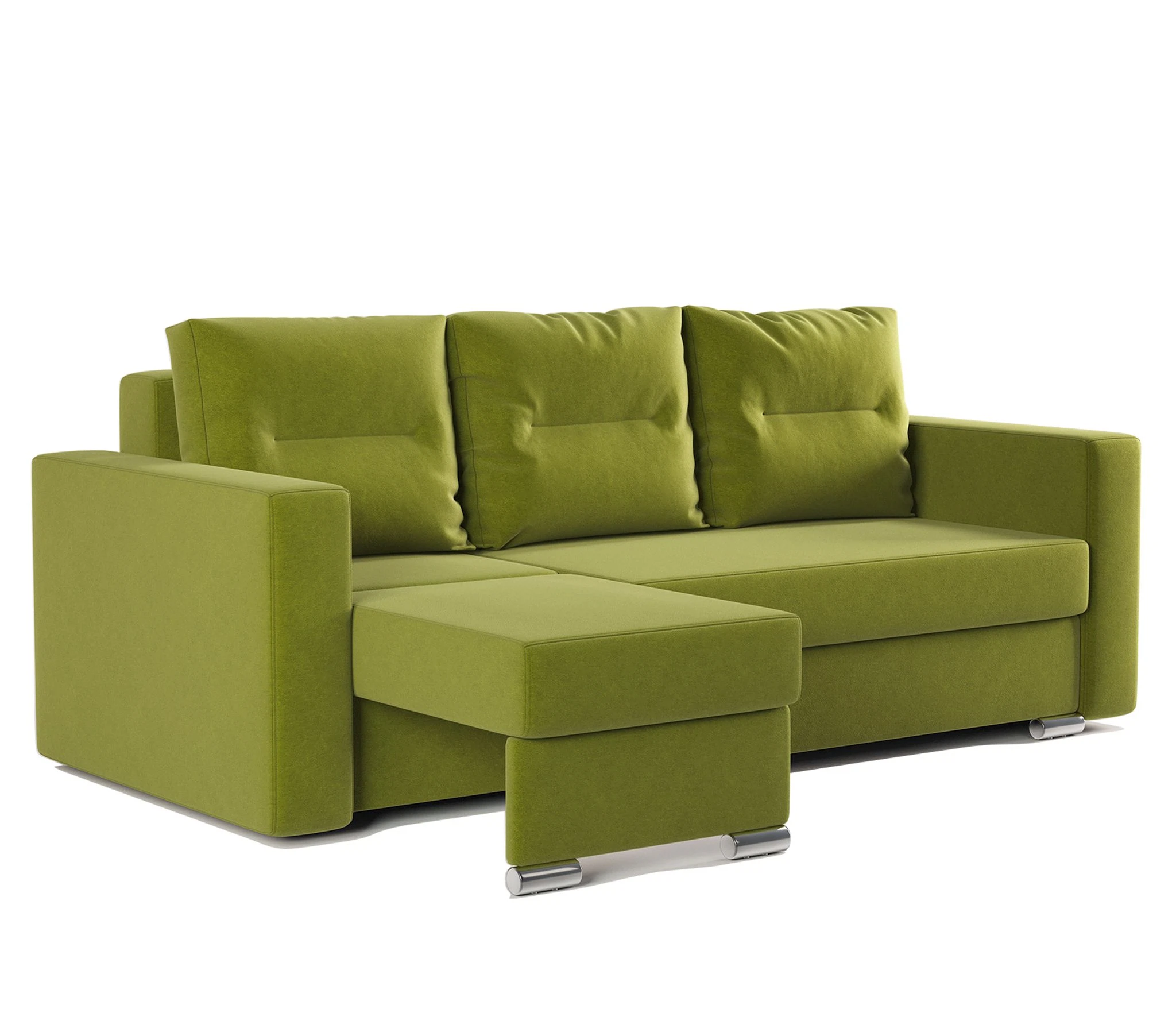 Изображение товара Угловой диван трансформер Рио левый велюр Дрим эппл с бельевым ящиком