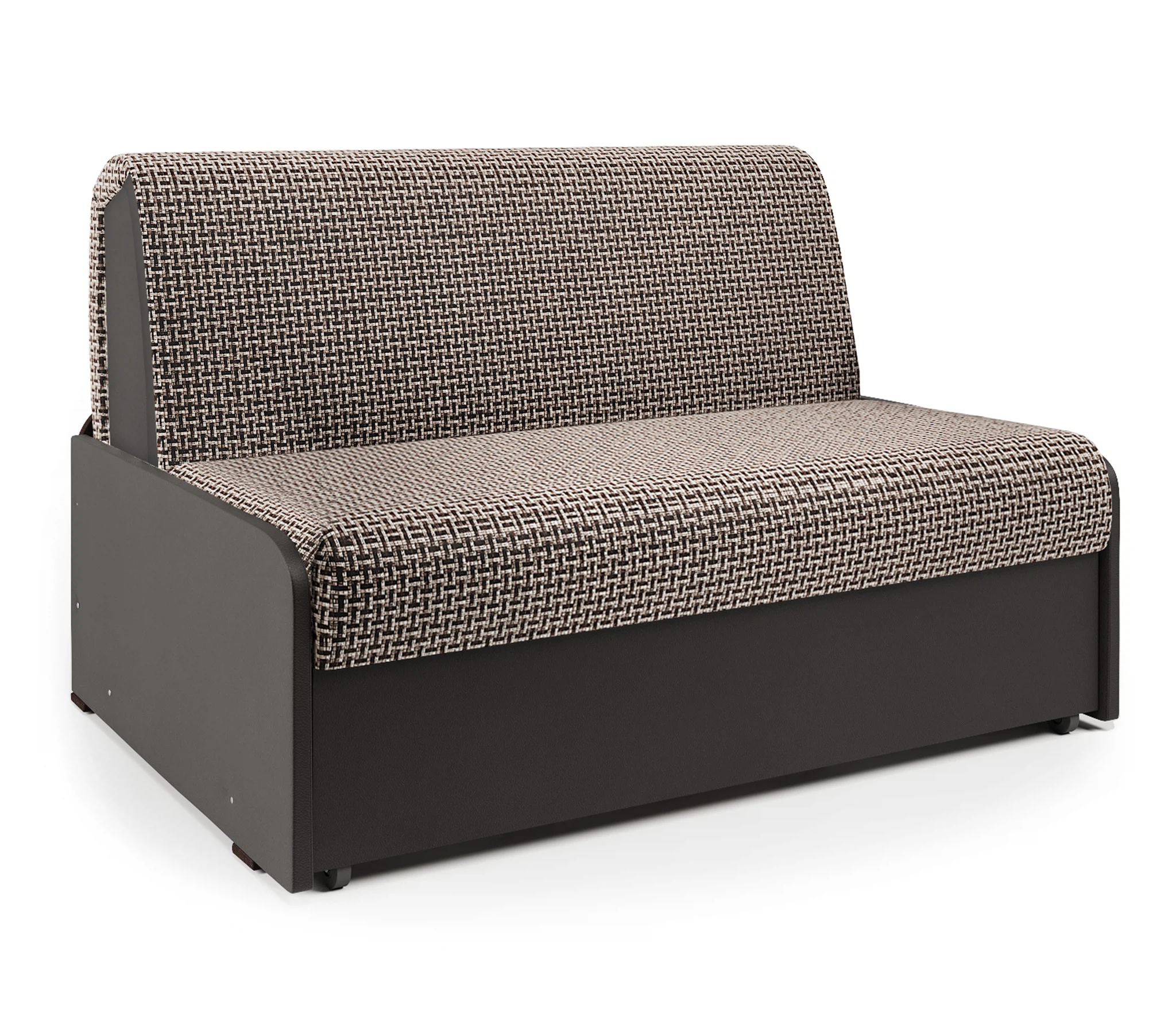 Изображение товара Диван-кровать Коломбо БП 100 Корфу коричневый и экокожа шоколад