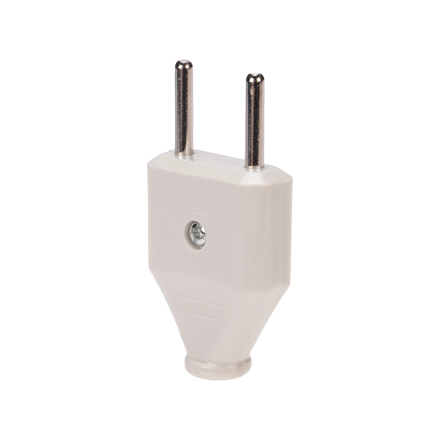 Изображение товара Электрическая вилка Rexant 6 А, белая, без заземления, пластиковая