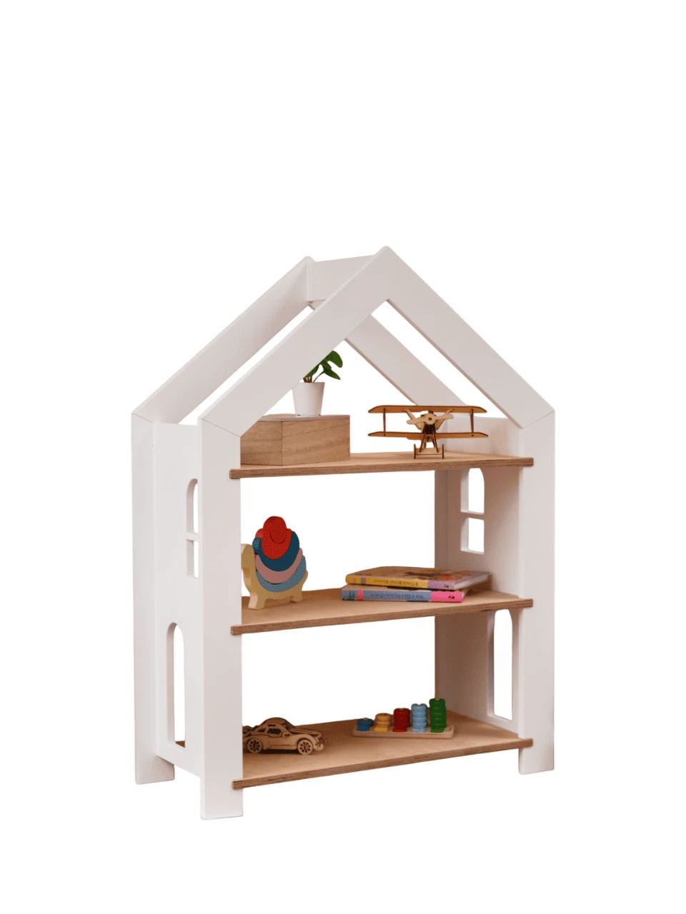 Изображение товара Стеллаж Домик детский 700x945x300 мм для игрушек и книг