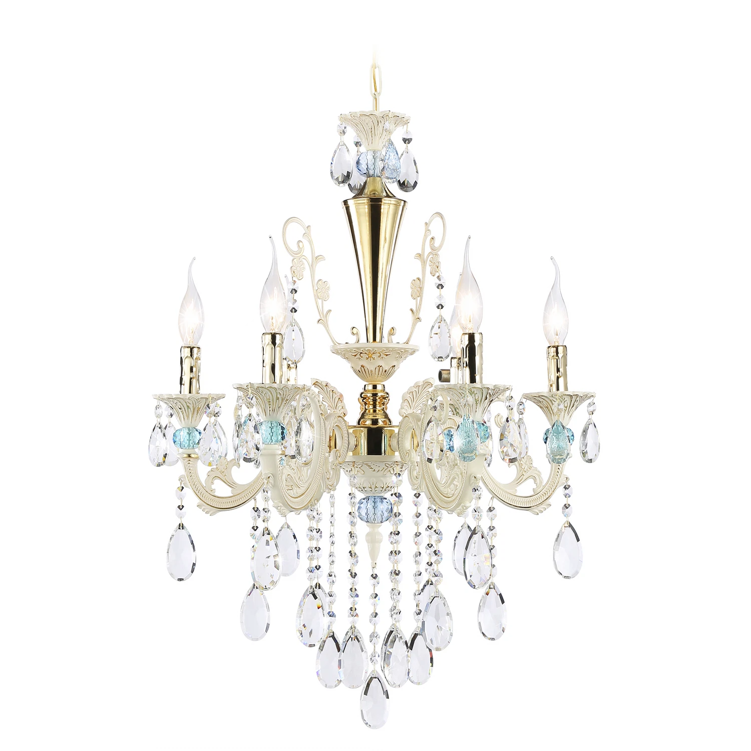 Изображение товара Люстра подвесная AMBRELLA LIGHT 6 ламп, 40Вт, золотой TR4923