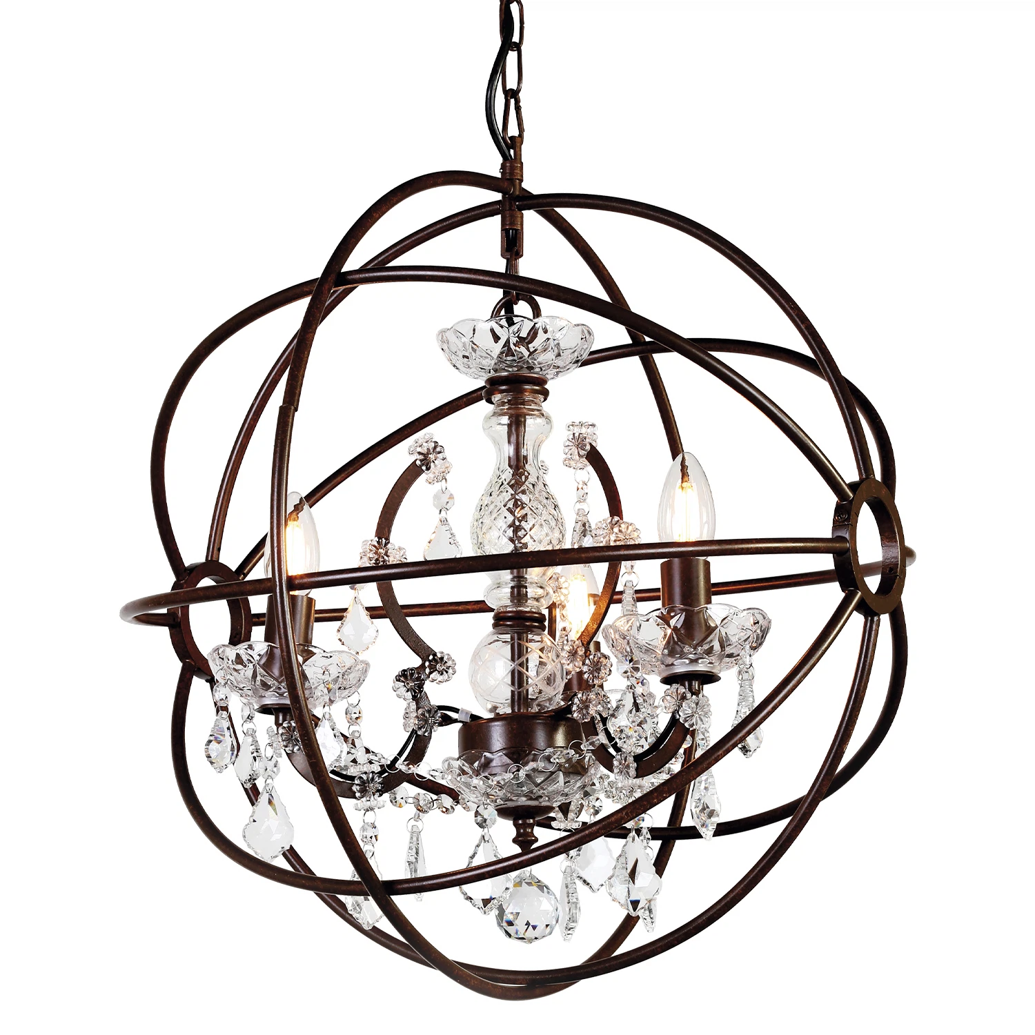 Изображение товара 1834-3P, люстра подвесная, D520xH540/1540, 3xE14x40W, excluded