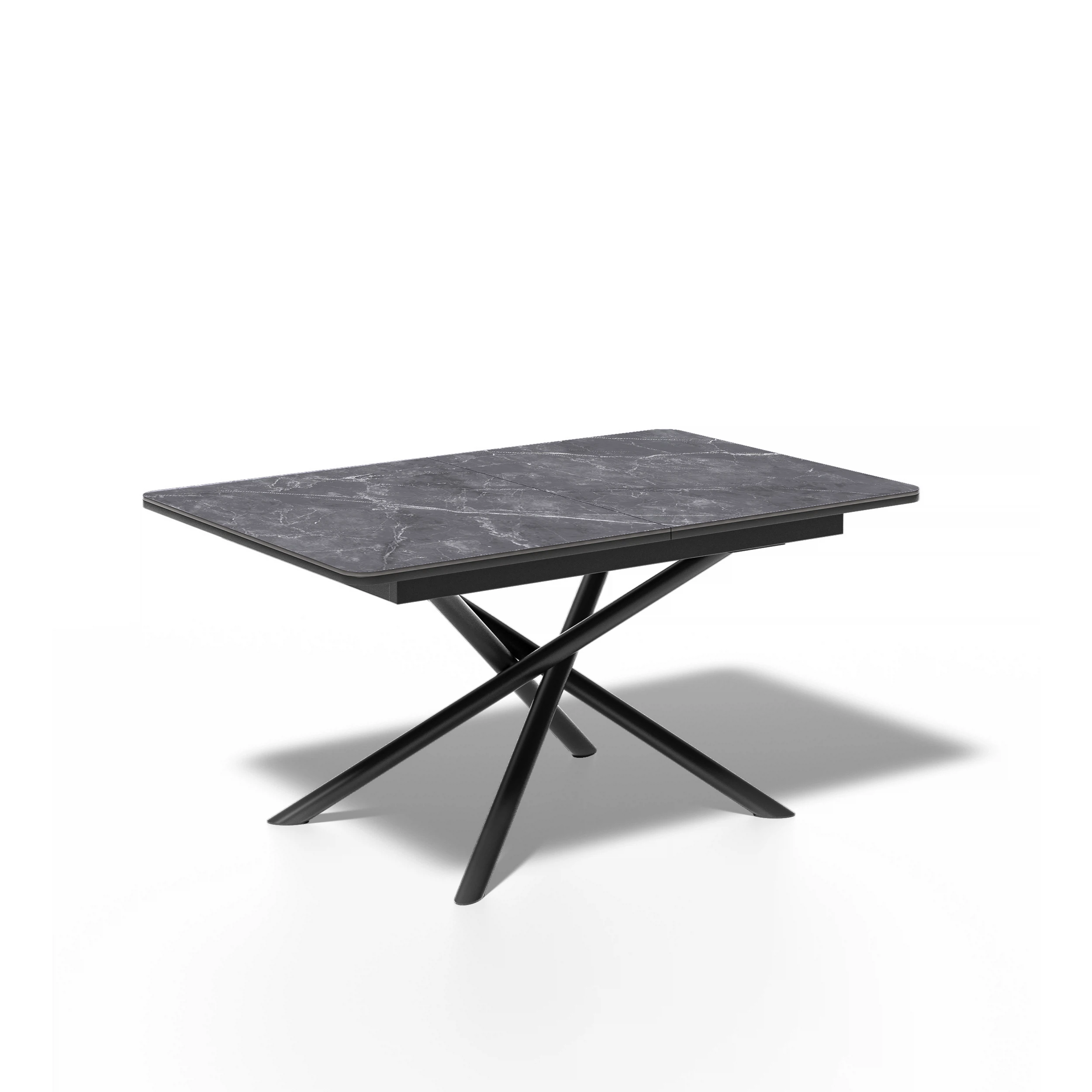 Изображение товара Стол Kenner DK1200 из керамогранита с центральной опорой и вставкой "дельфин"