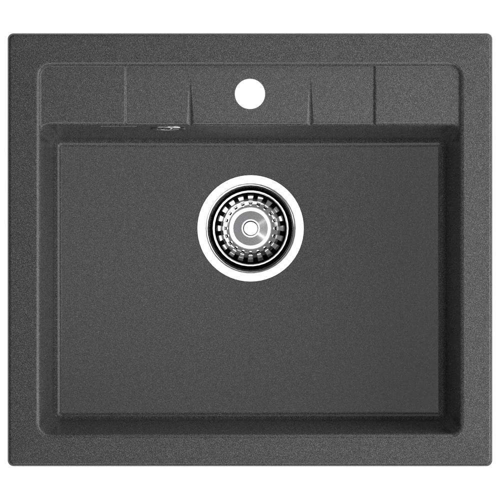 Изображение товара Кухонная мойка GranFest QUADRO 561, графит, искусственный мрамор
