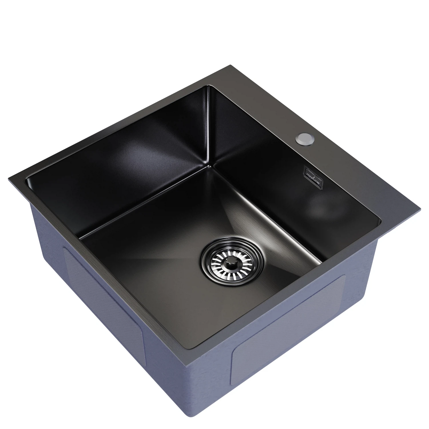 Изображение товара Мойка кухонная врезная из нержавеющей стали Mixline Pro 50х50 черный графит