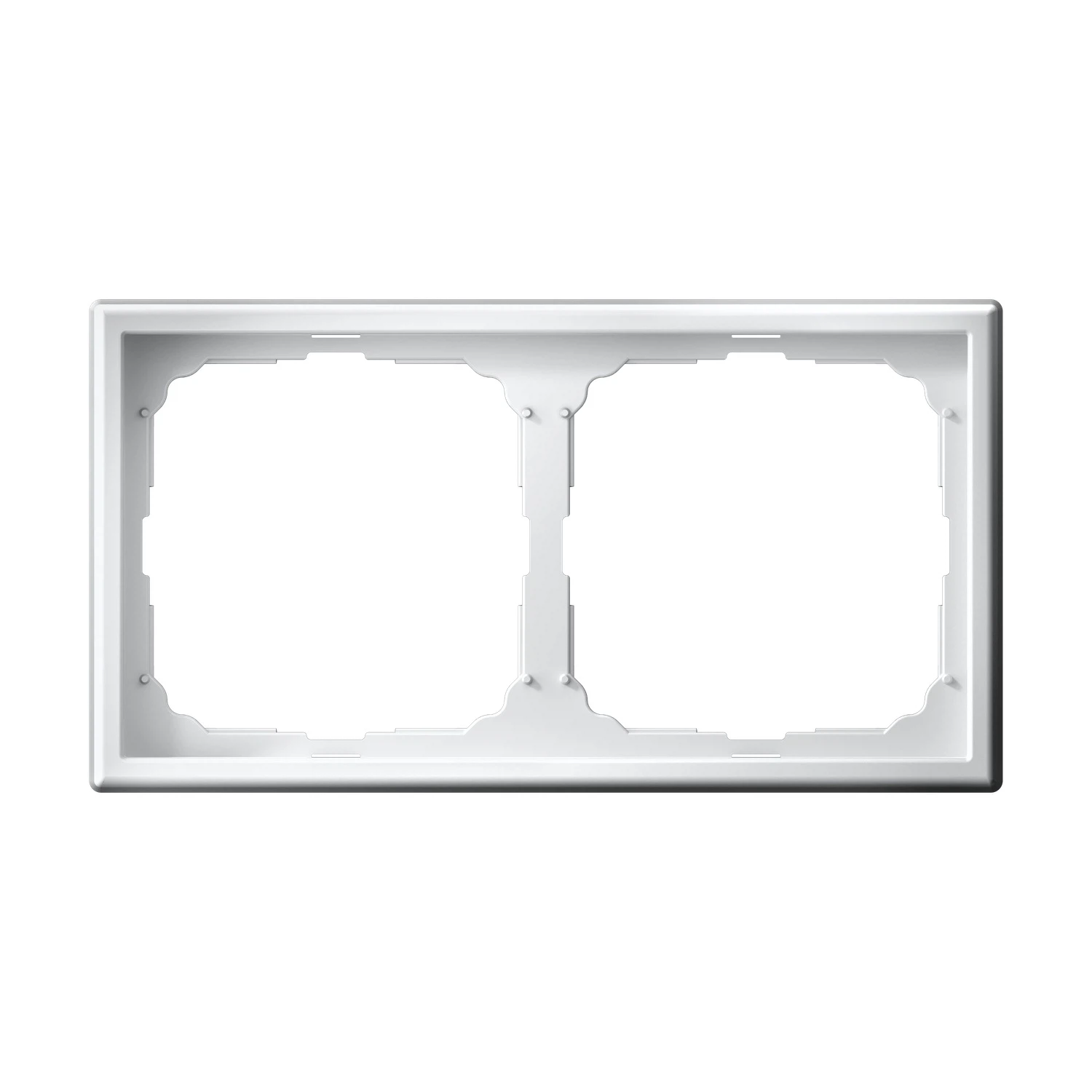 Изображение товара Двухместная рамка Systeme Electric ArtGallery Лотос белая для электросетей