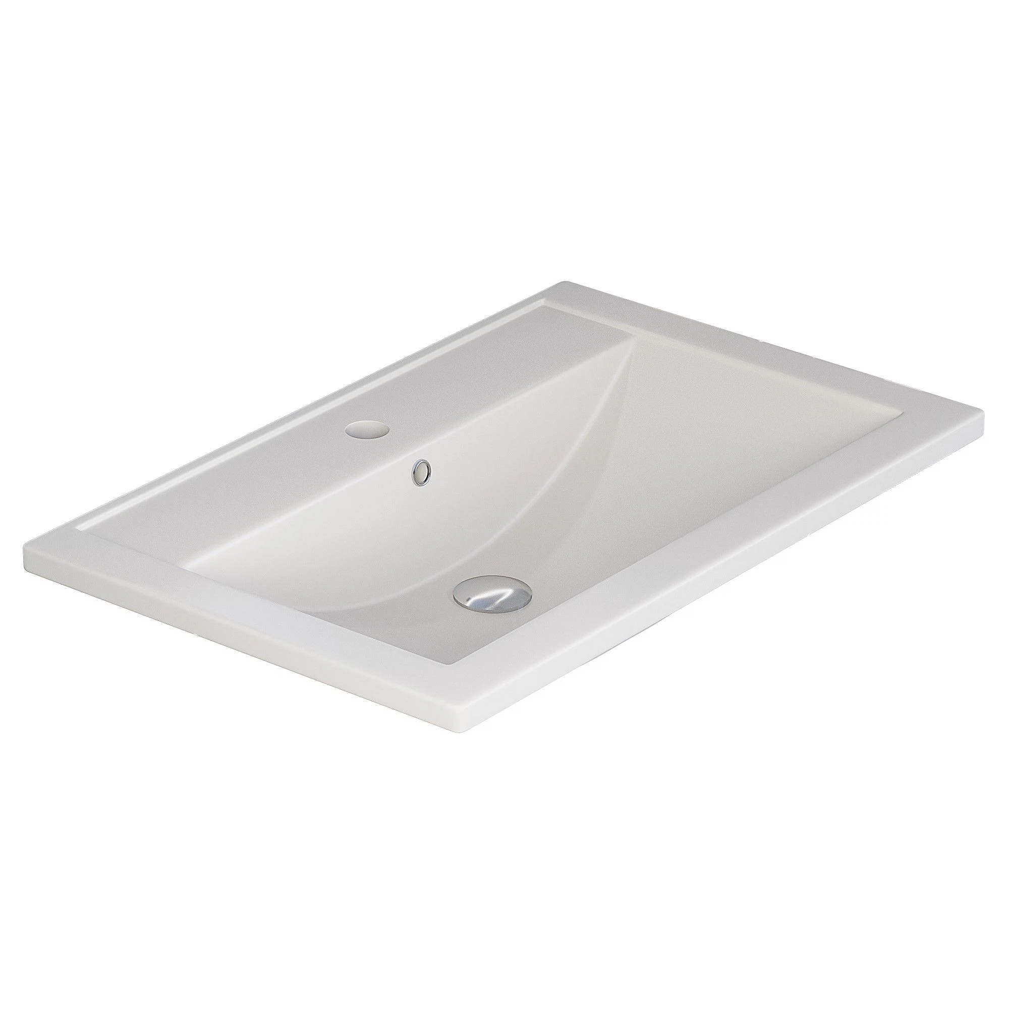 Изображение товара Раковина для ванной Uperwood Foster Quartz 70х45,5 см, белая мативая, прямоугольная