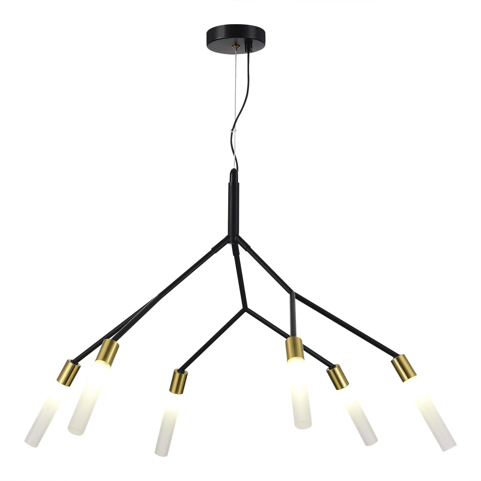 Изображение товара Подвесной светильник EVOLUCE Kaito белый 6 плафонов G9 стиль mid-century