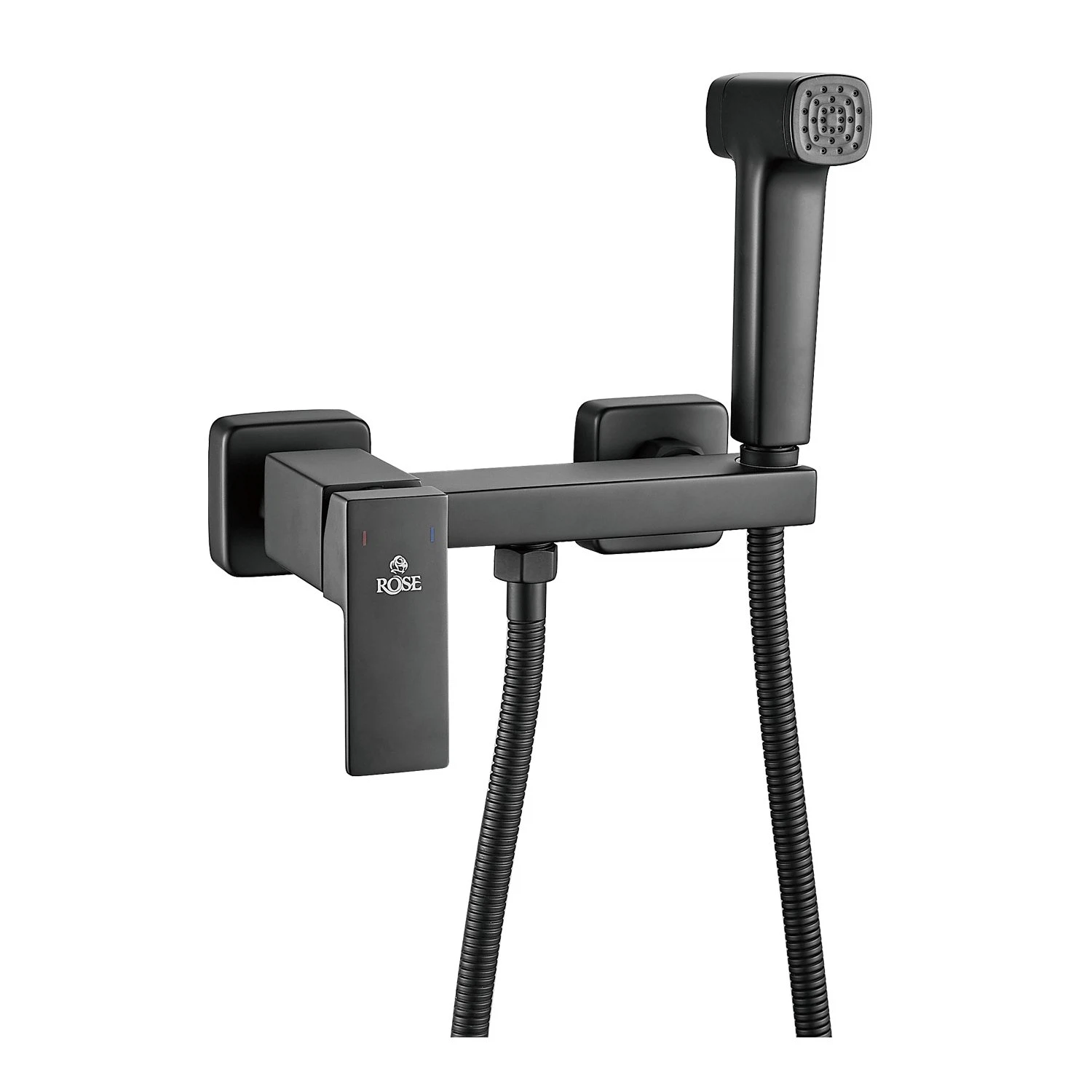 Изображение товара Гигиенический душ со смесителем Rose R2805H-1, черный