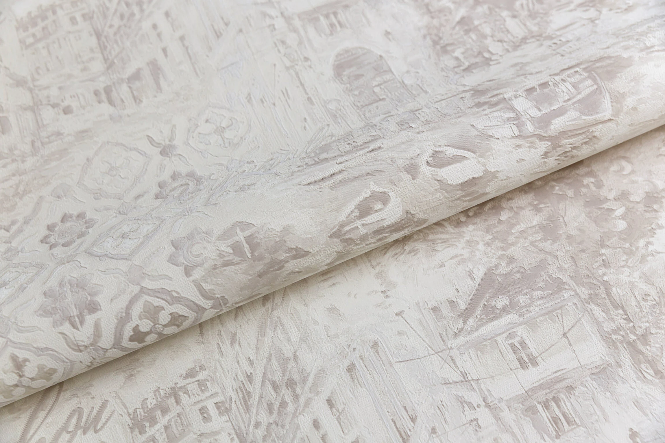 Изображение товара Обои виниловые Kerama Marazzi Впечатление бежевый, 1,06м. х 10,05м.