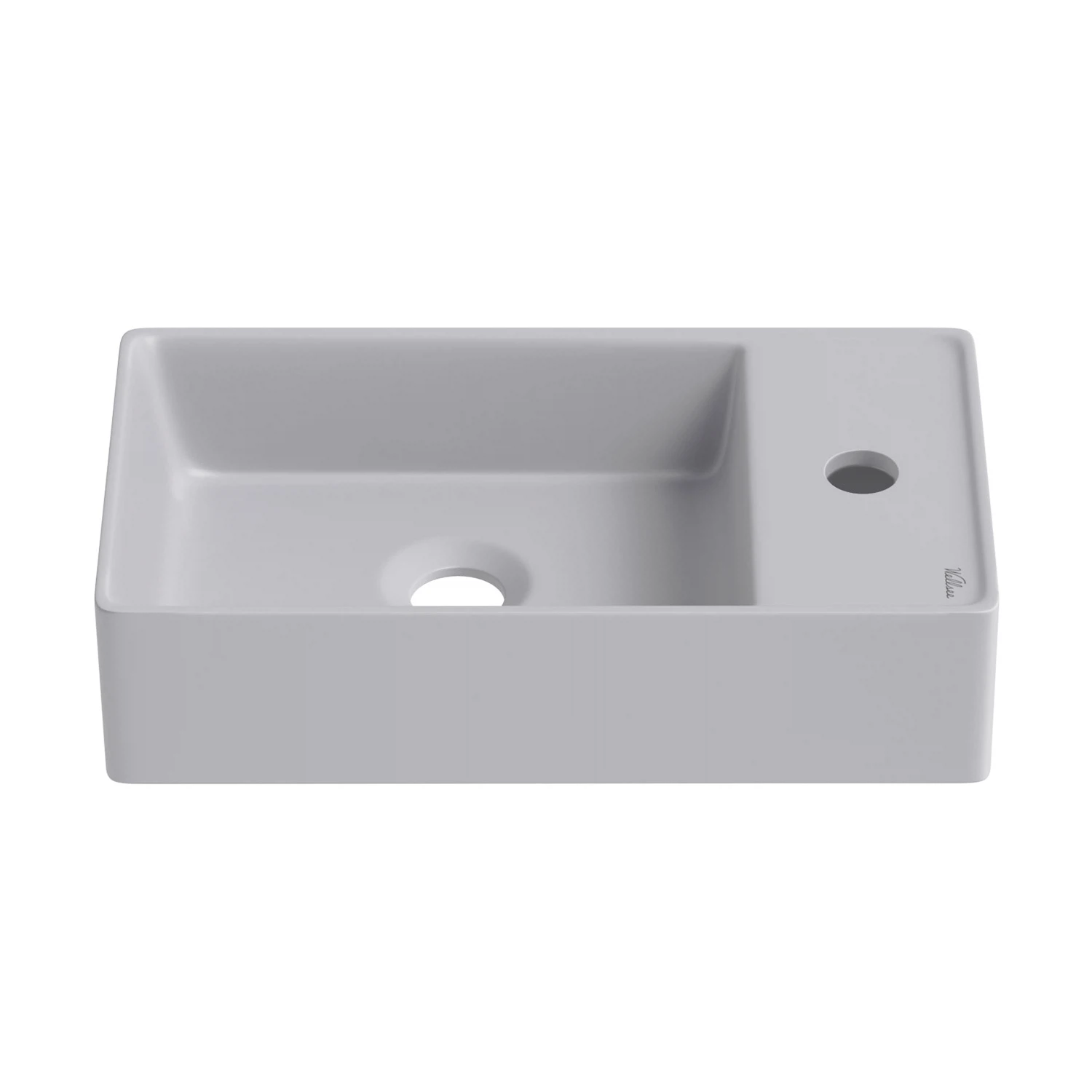 Изображение товара Подвесная раковина Wellsee  WC Area, прямоугольная,  41х23, матовая серая, 321806000
