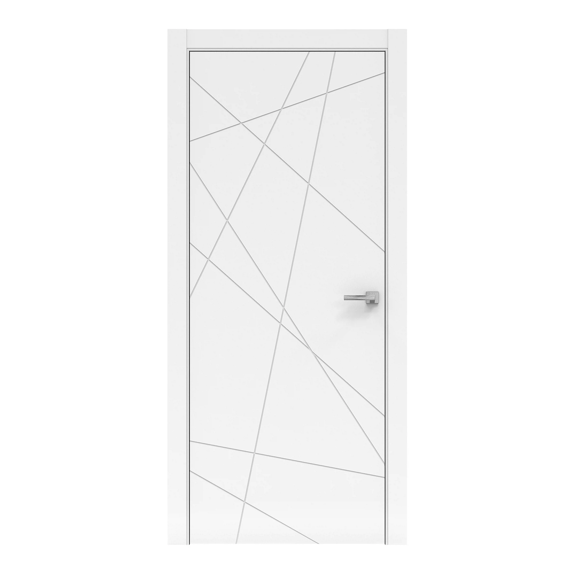 Изображение товара Дверное полотно глухое Line 4-ПГ 700x2000 белое из МДФ эмаль Россия