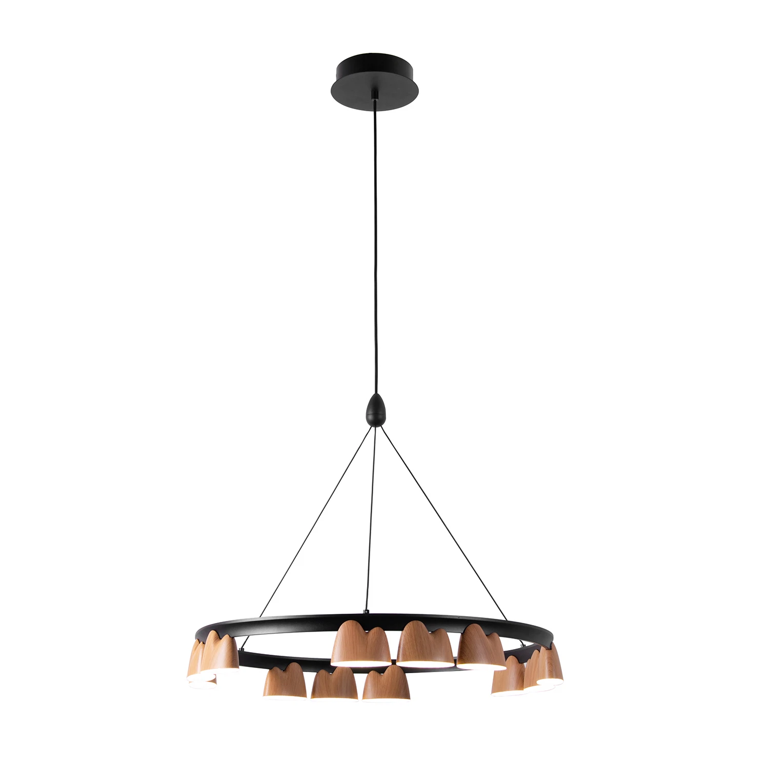 Изображение товара 4266-12P, подвесная люстра, D600xH250/1610, LEDx55W, 2400LM, 4000K, included