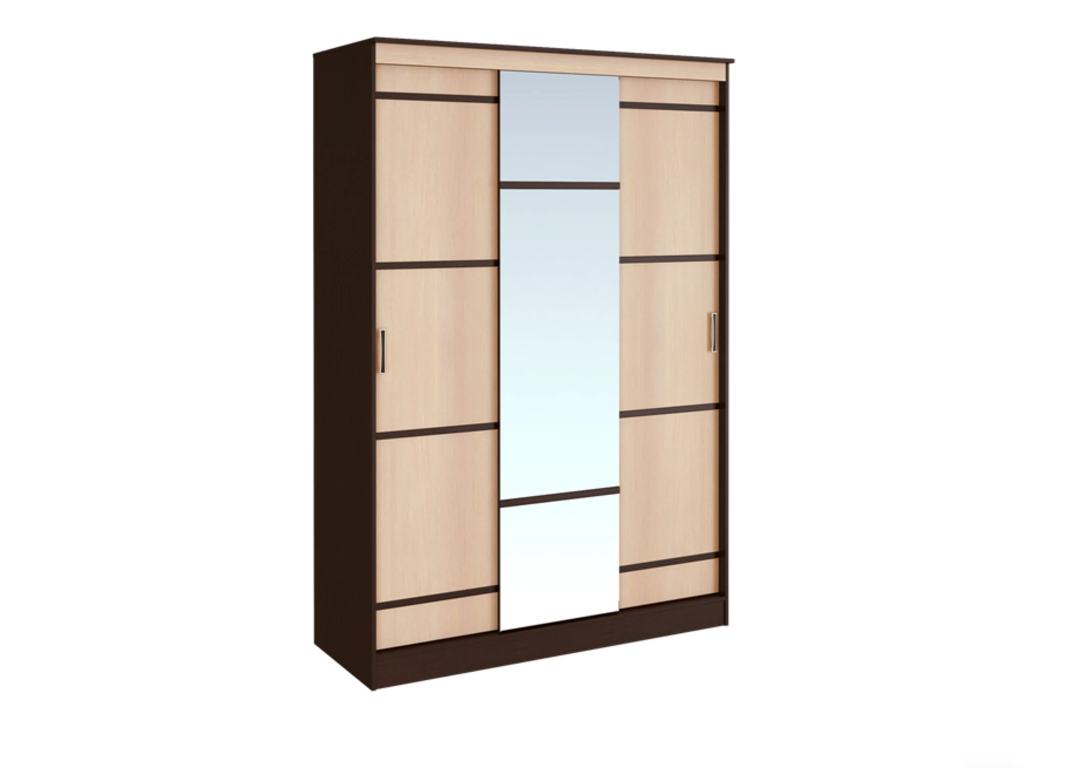 Изображение товара Шкаф-купе Сакура 150x221.6x61 см из ЛДСП и зеркала, стильный и вместительный