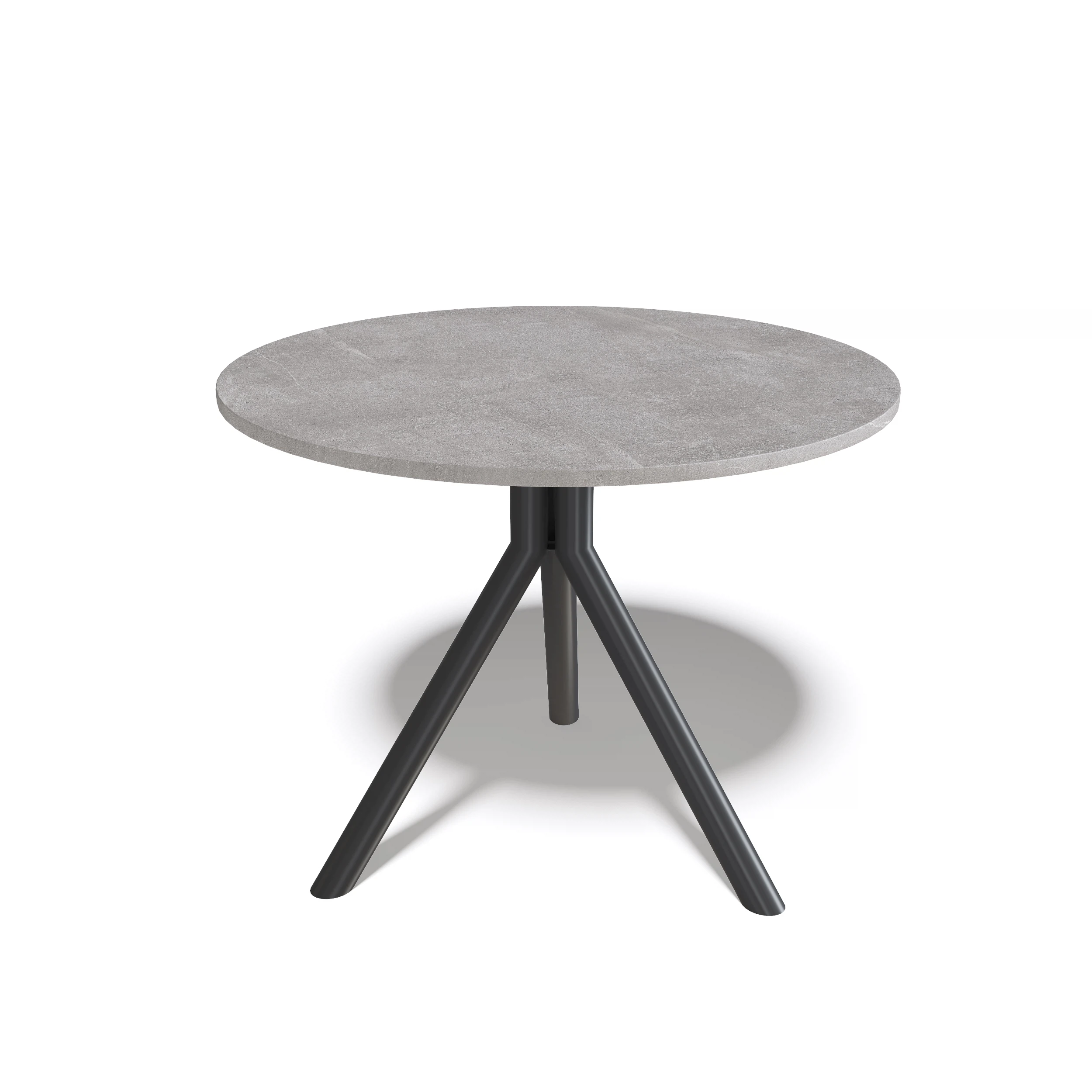 Изображение товара Круглый деревянный стол Kenner RR900 из ЛДСП с керамической поверхностью серый