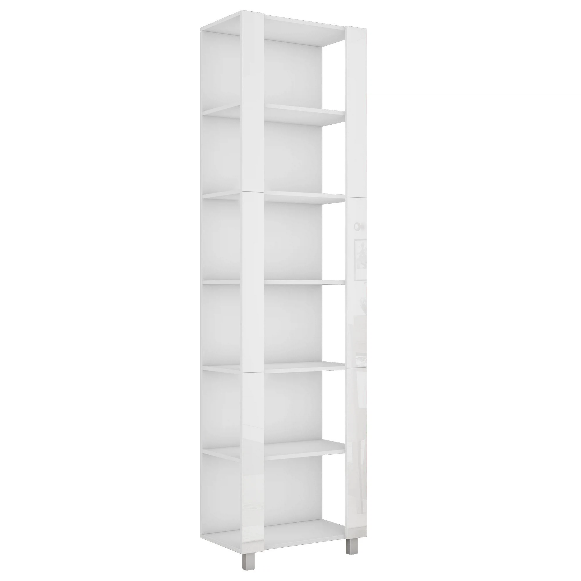 Изображение товара Модульный стеллаж Универсальный Белое стекло 35x44x240 ЛДСП