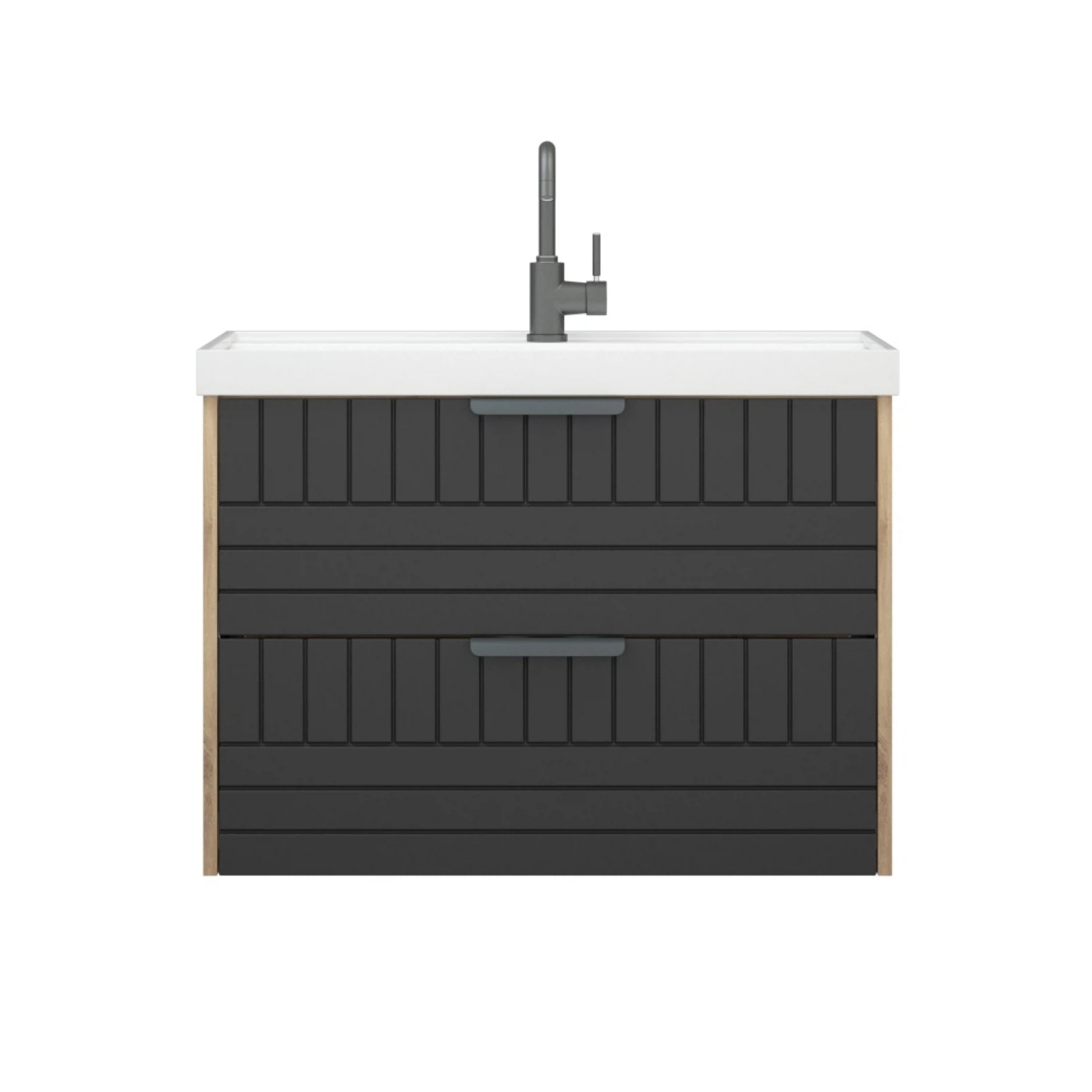 Изображение товара Тумба Инди 80 COROZO для ванной комнаты с двумя ящиками и возможностью подвеса