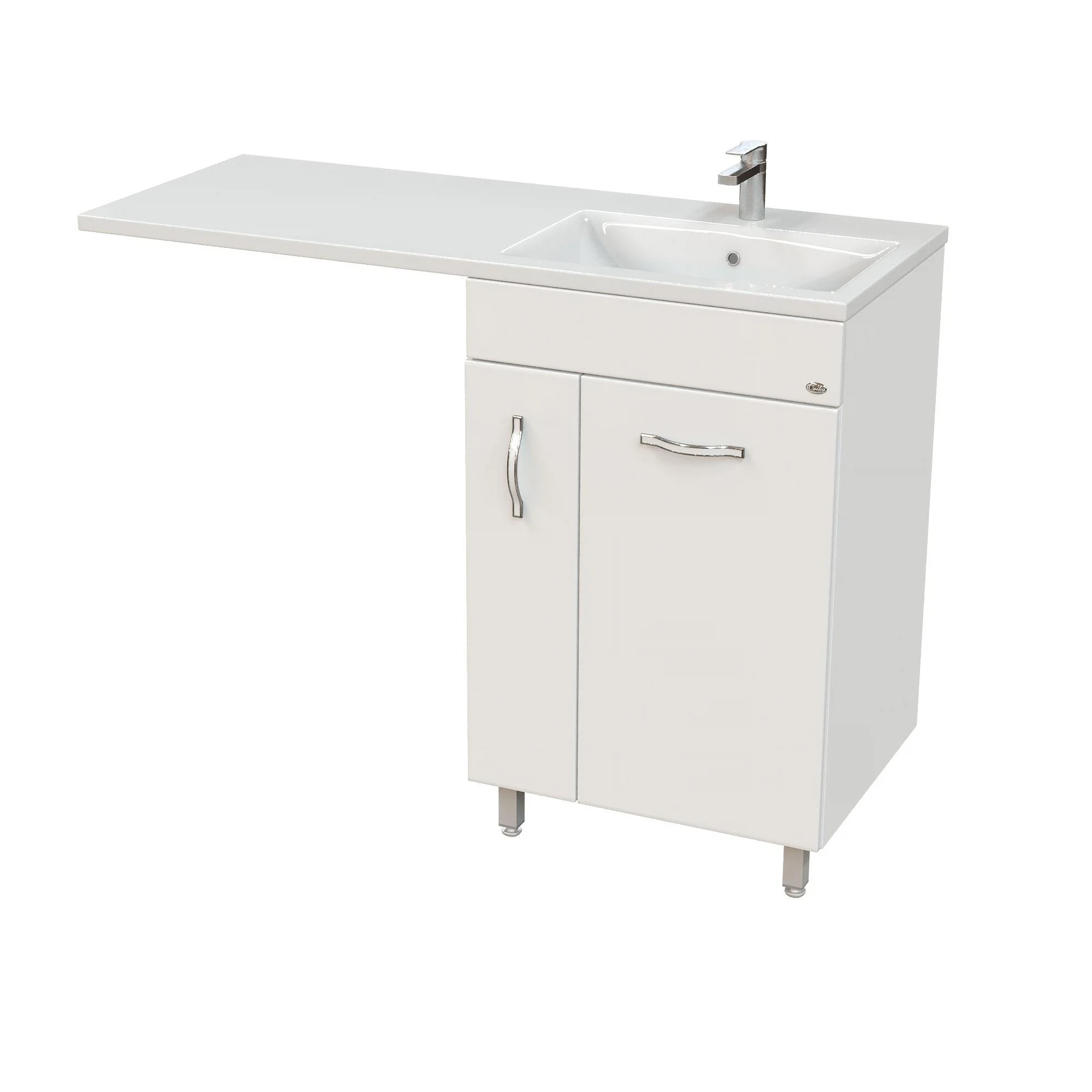 Изображение товара Тумба Onika Нави 60 напольная, под стиральную машину, белая (ум.Onika 120)