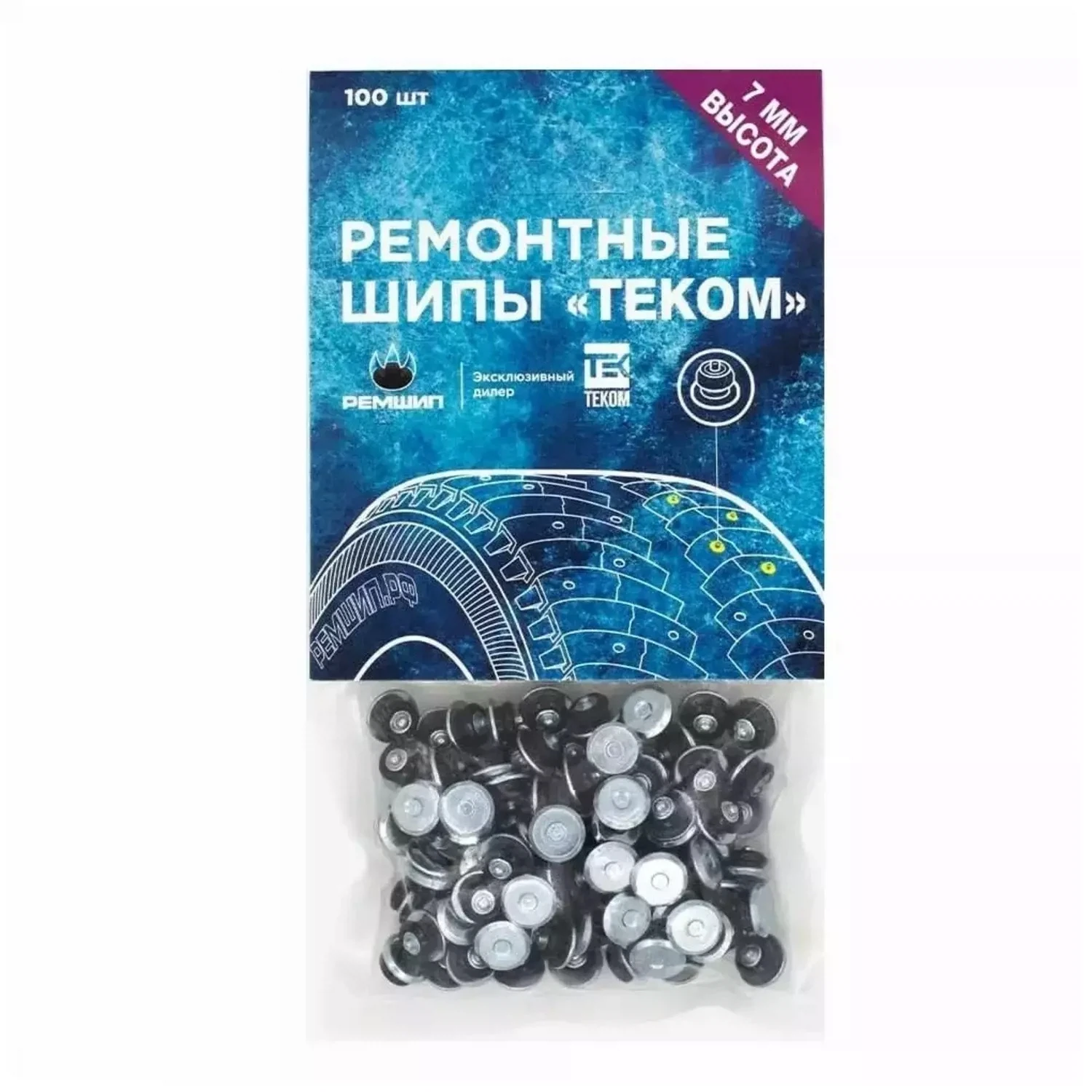 Изображение товара Шипы ремонтные, Теком, 12-7-2ТР, фасовка 100 шт.
