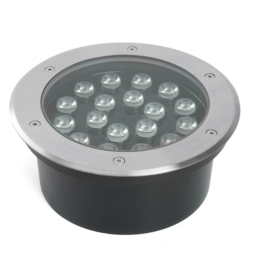 Изображение товара Светодиодный светильник тротуарный (грунтовый) Feron SP2804, 20W, AC/DC12V, низковольтный, 3000K, металлик, IP67