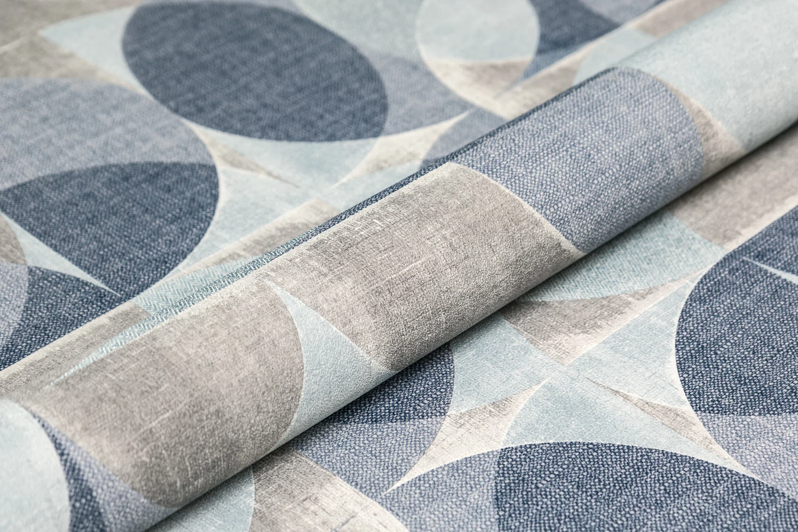 Изображение товара Обои виниловые Kerama Marazzi  Шафран мотив, синий, круги, арт. KM8511